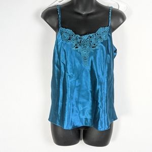Vintage Erika Taylor Intimates satin lace cami pj
